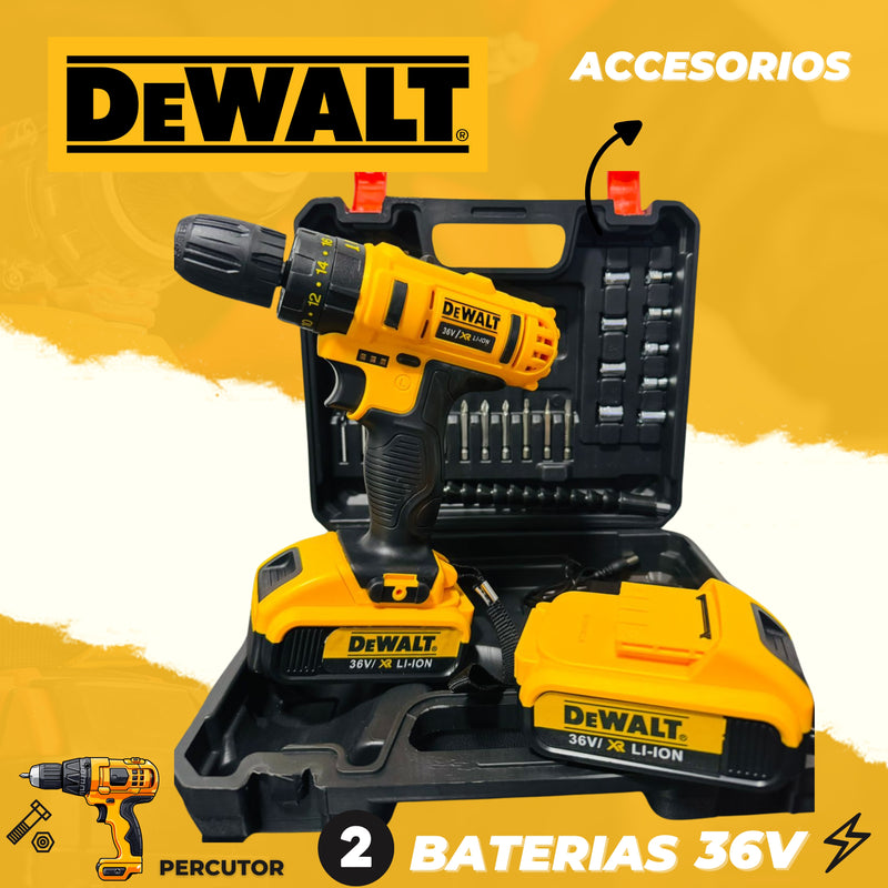 Kit de Furadeira Dewalt 36V + Bateria Extra + Kit de Ferramentas [FRETE GRÁTIS] [PAGUE APENAS PARA RECEBER]